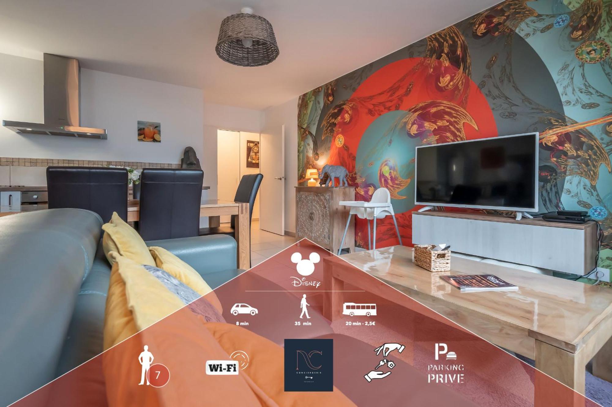 *Disneyland-Paris* 7Pers, Wifi, Parking, Netflix Montévrain Exterior foto